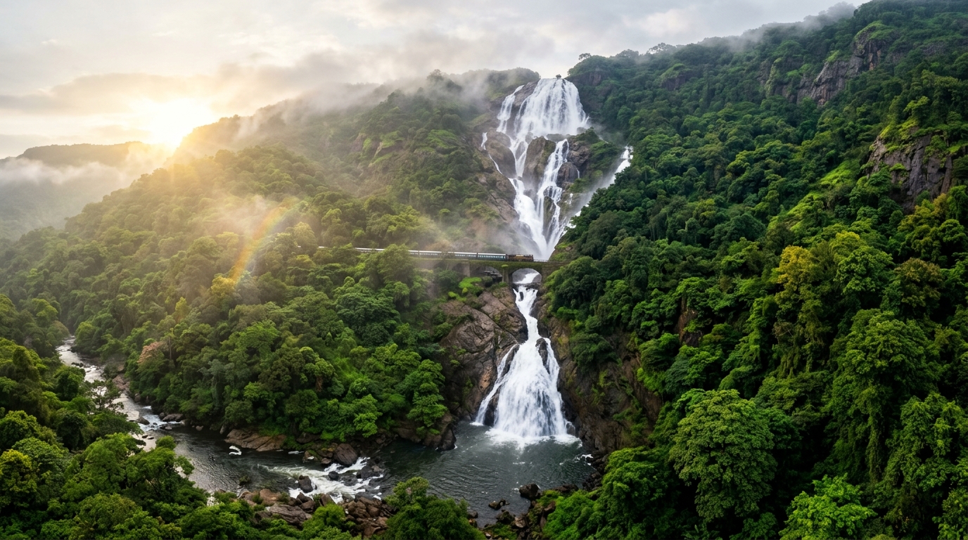 Dudhsagar Waterfalls - Goa Tour with INAYA TRAVEL